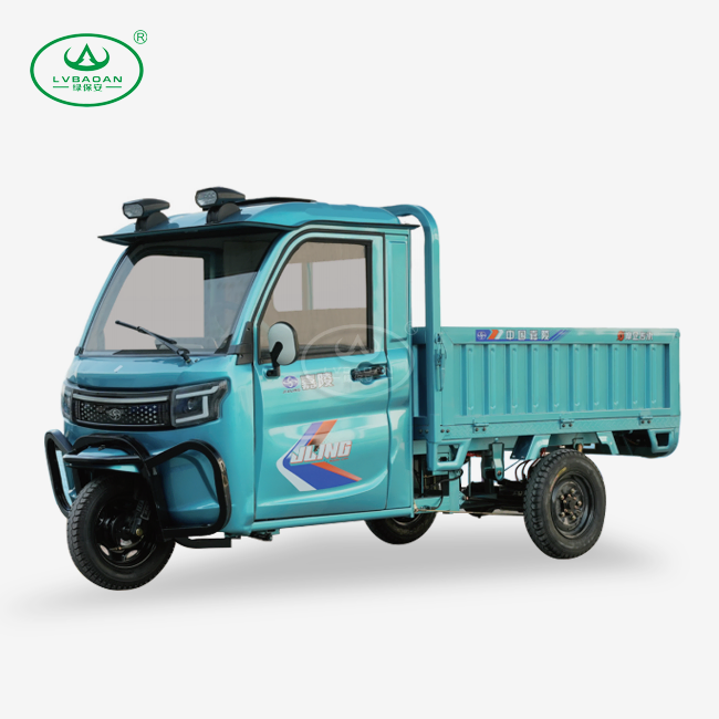 Electric Cargo Tricycle With Enclosed Driver Cabin